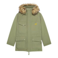 New Balance Fur Collar Warm Windproof Jacket Asia Sizing 'Green' AMJ23371-FRO