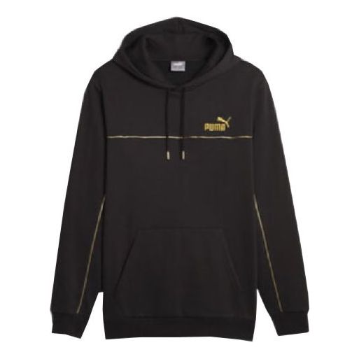 PUMA Luxe Crew Embroidered Logo Sports hoodie 'Black' 680141-01