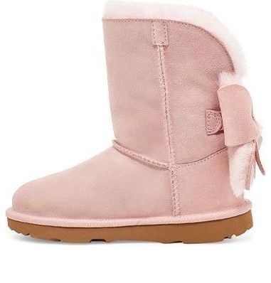 (PS) UGG Classic Mini II Cuffed Bow Pink Fleece Lined 1112298T-PCD