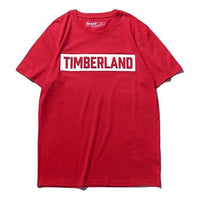 Men's Timberland Logo Printing Casual Short Sleeve Red A2A9W-P92
