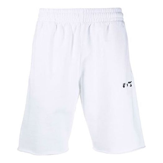 Off-White FW21 Pants Logo Printing Elastic Waistband Sports Shorts Version White OMCI006F21FLE0010110