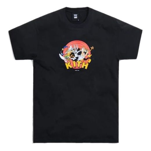 KITH x Looney Tunes Crossover Cartoon Printing Short Sleeve Unisex Black KH3799-100