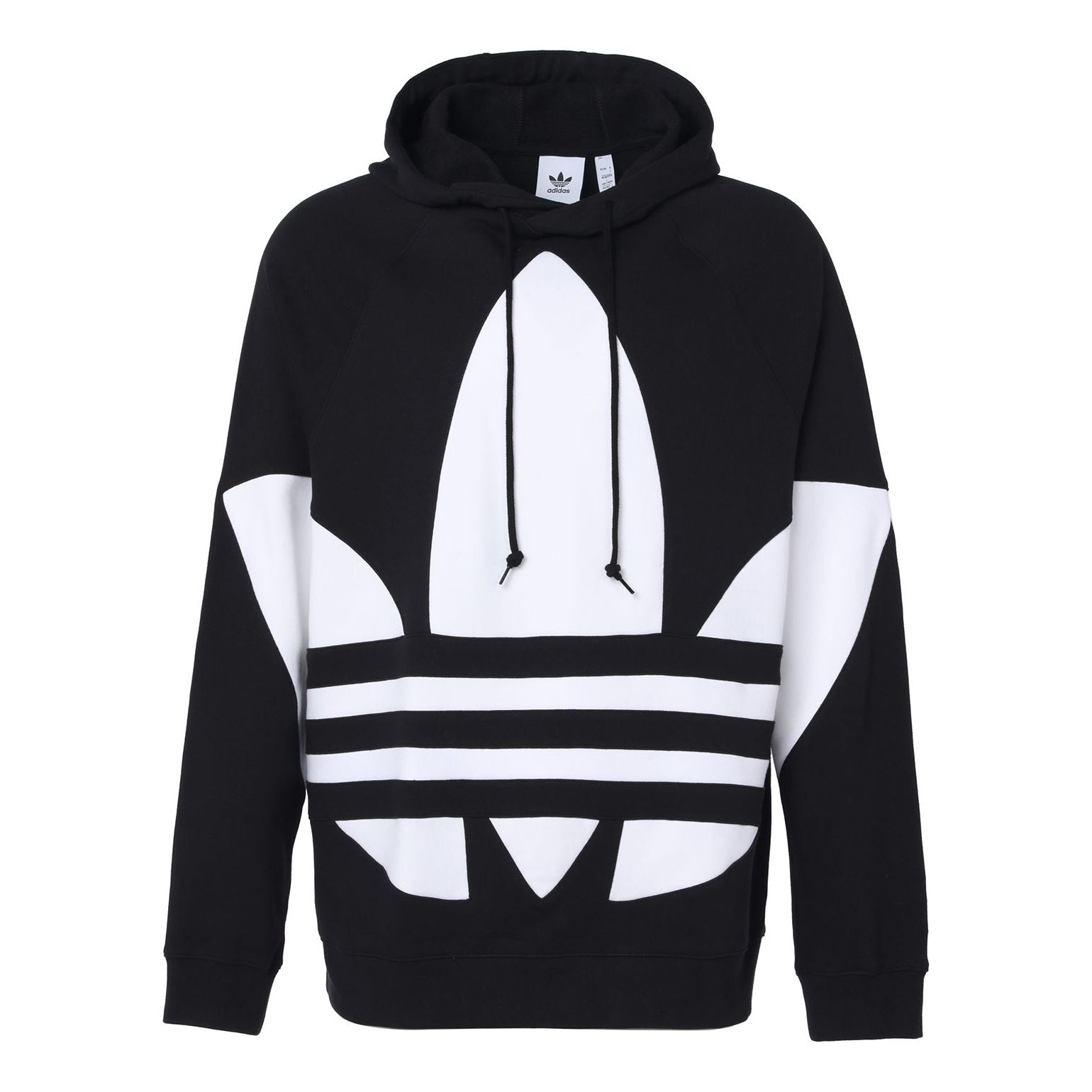 Men's adidas originals Large Logo Drawstring Black Pullover FM9908