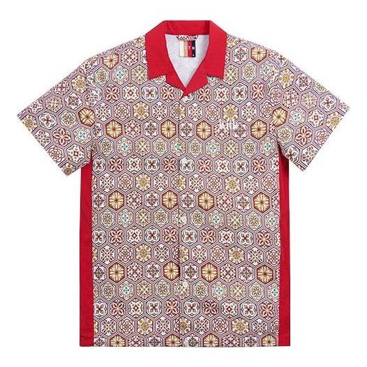 KITH Printed Camp Collar Shirt 'Brown Red' KH3788-108