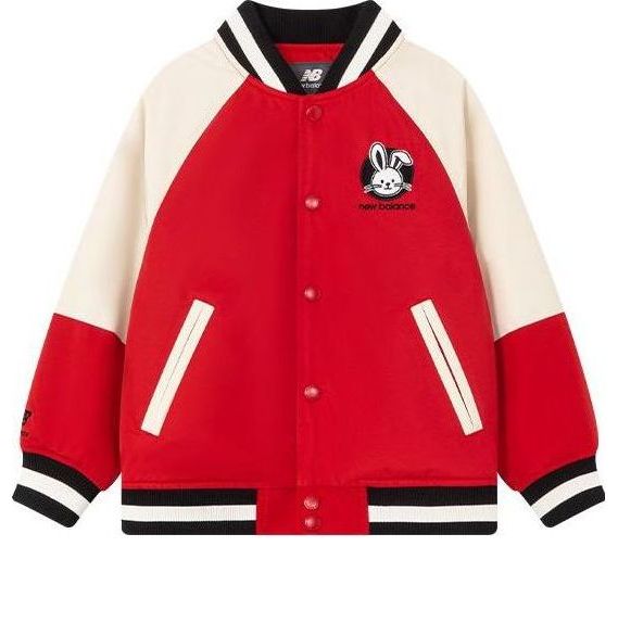 (GS) New Balance Graphic Print Sport Baseball Coat 'Red' ND7QD1A013-RD