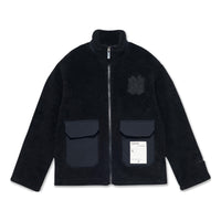 Mitchell & Ness Branded Sherpa Fleece Jacket 'Black' MNGMAWTOWJ022-BLK