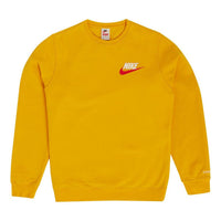 Supreme FW18 Nike Crewneck Mustard Crossover Round Neck Pullover Unisex Yellow SUP-FW18-509