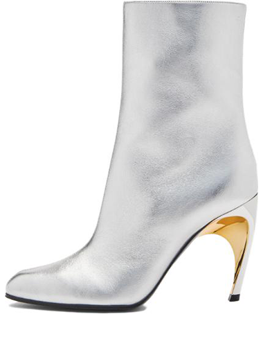 (WMNS) Alexander McQueen Armadillo Side-zipped Ankle Boots 'Silver' 780677WIF218369