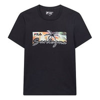 Men's ( Yellow ) FILA Short Sleeve Blue T-Shirt F11M028144F-NV