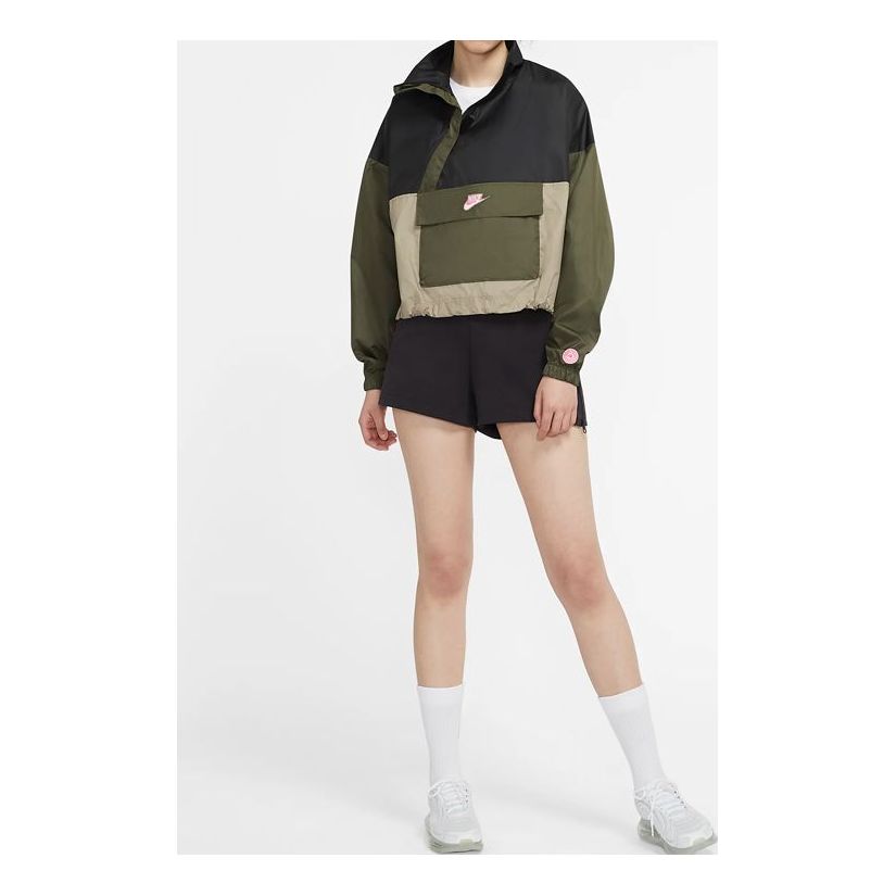 (WMNS) Nike Icon Clash Woven Colorblock Long Sleeves Jacket Black CU5970-010