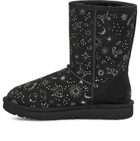 (WMNS) UGG Classic Zodiac Snow Boots Black 1112517-BLK