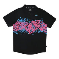 Nike SB Printing Pattern Skateboard Short Sleeve Polo Shirt Black BV1031-010