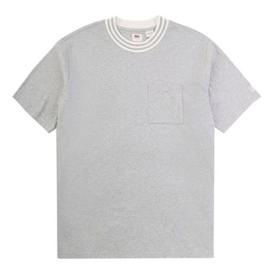 Men's Levis Chest Pocket Round Neck Short Sleeve Gray 34204-0000