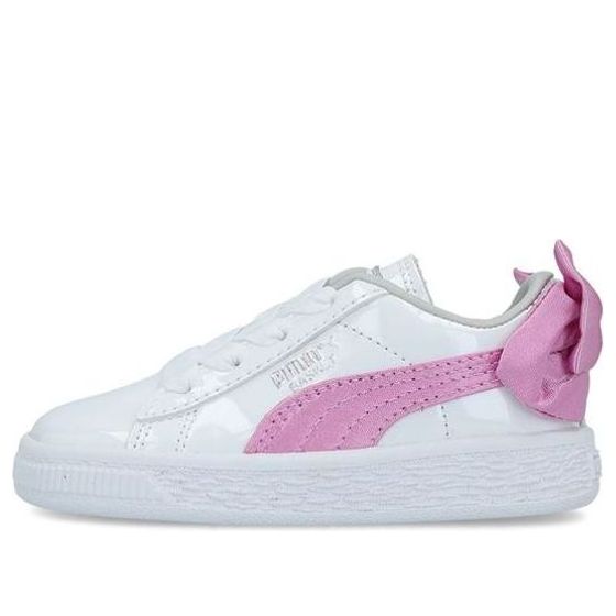 (TD) PUMA Basket Bow Patent Ac Inf Sneakers Pink 367623-02