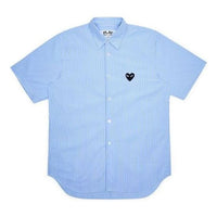 COMME des GARCONS PLAY Striped Shirt Black Emblem 'Blue' AZ-B022-051-1