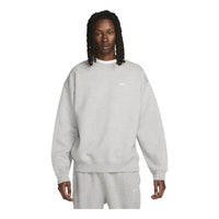 Nike Solo Swoosh Fleece Crew Sweat 'Dark Grey Heather White' DX1361-063
