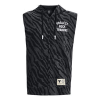 Under Armour Project Rock Rival Fleece Sleeveless Full Zip Top 'Black' 1377444-001