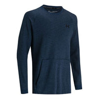 Men's Under Armour Doubleknit Casual Training Round Neck Sports Navy Blue 1359148-408