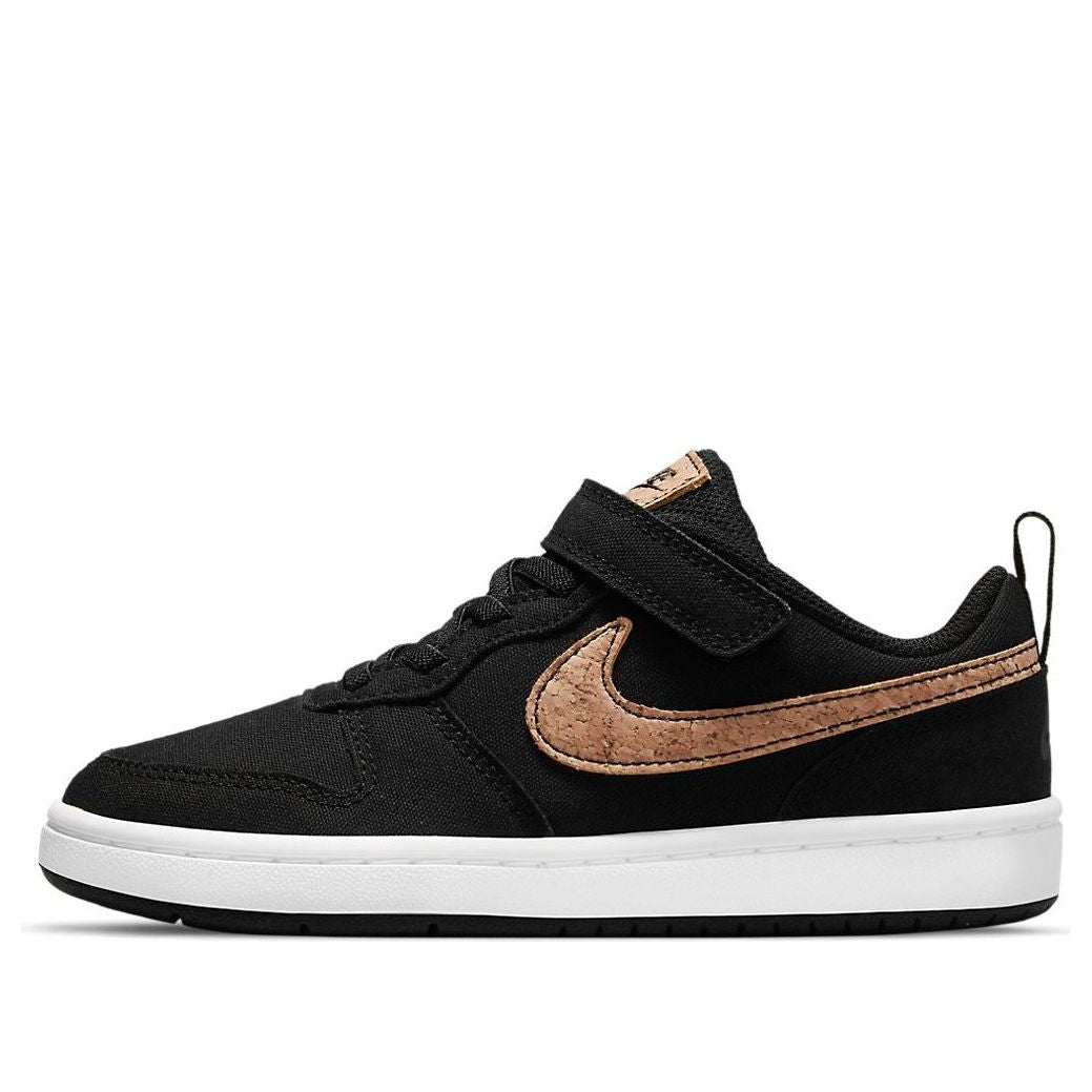 (PS) Nike Court Borough Low 2 Canvas 'Black Cork' DC7950-001