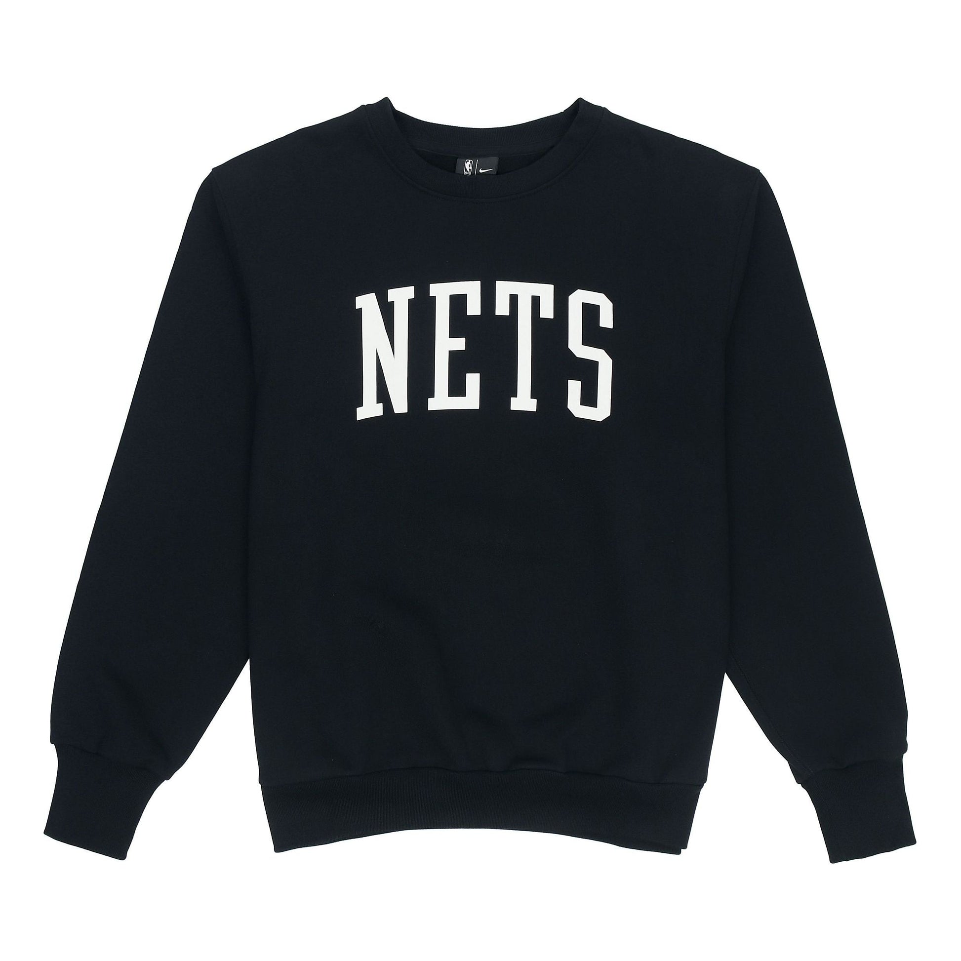 Nike MENS Letter Print Brooklyn Nets Crew-neck Black DD2961-010