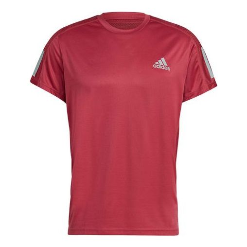 adidas Casual Sports Quick Dry Reflective Short Sleeve Red GJ9967