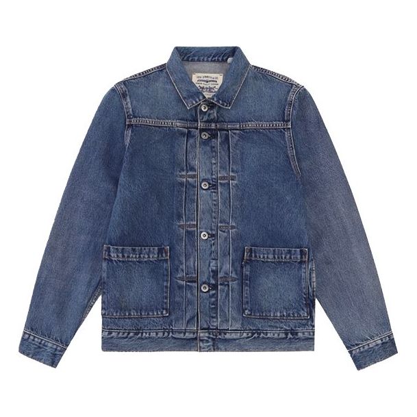 Men's Levis Midnight Blue Series Lapel Retro Denim Jacket Denim 28943-0019