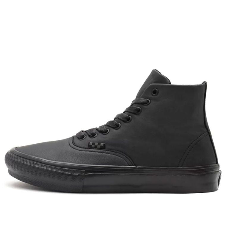 Vans Unisex Pearl Leather Skate Authentic High-Top Sneakers Black VN0A5HEM9CM