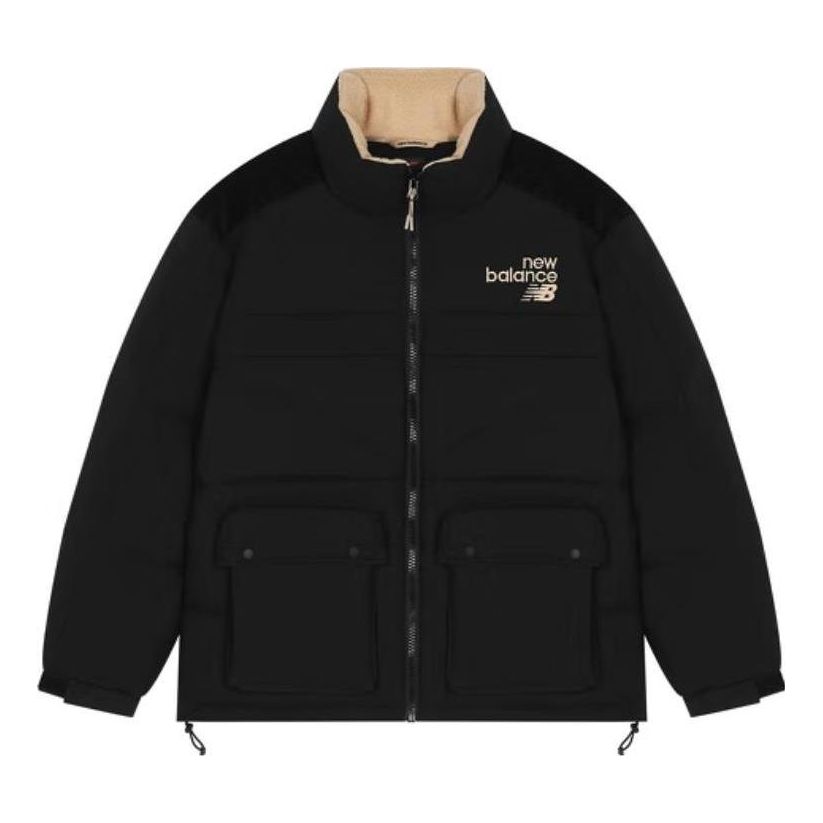 New Balance Winter Down Jacket Asia Sizing 'Black Beige' AMJ24353-BK