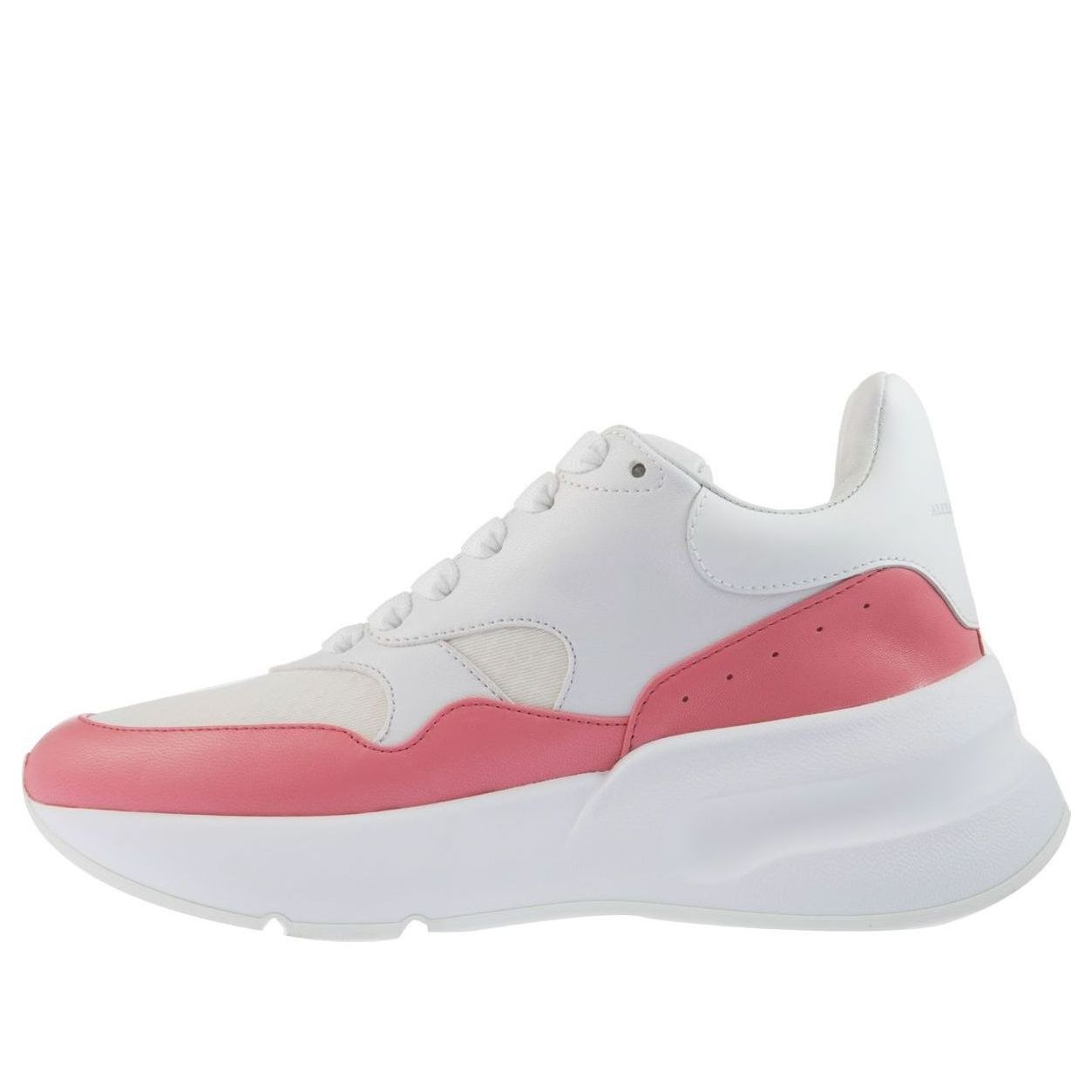(WMNS) Alexander McQueen Oversized Runner in Nappa Calf Leather 'White Pink' 533710WHT999374