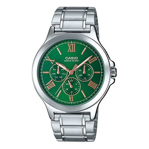 CASIO ENTICER Serieses Men's Quartz Waterproof Mens Green Analog MTP-V300D-3A