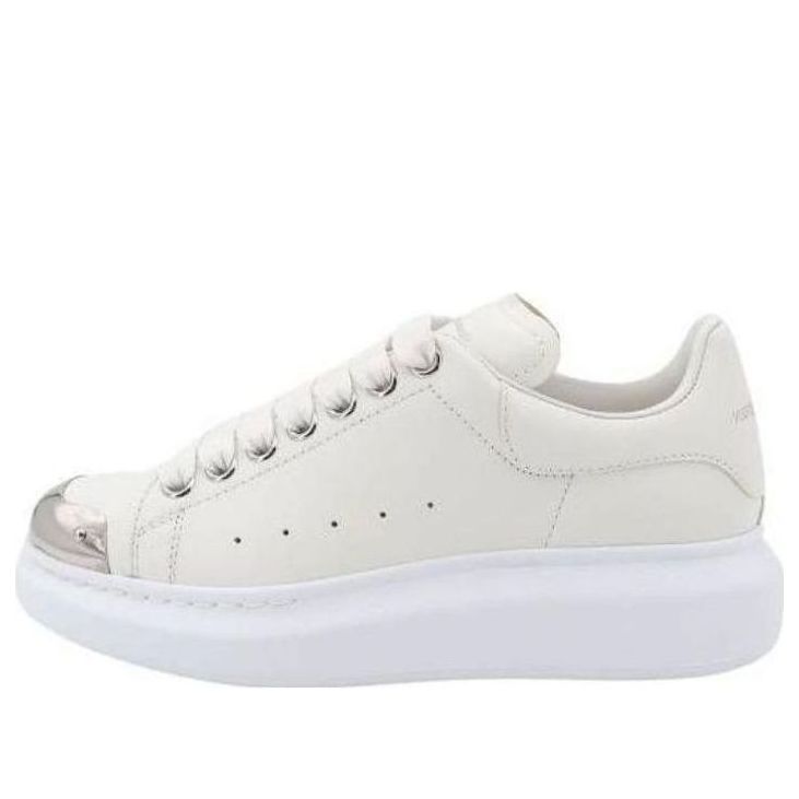 (WMNS) Alexander McQueen Oversize Larry Leather Sneakers 'White' 769115WIEE29071