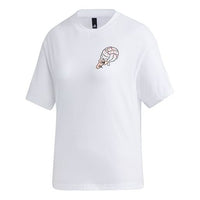 (WMNS) adidas Printing Short Sleeve White GF0151