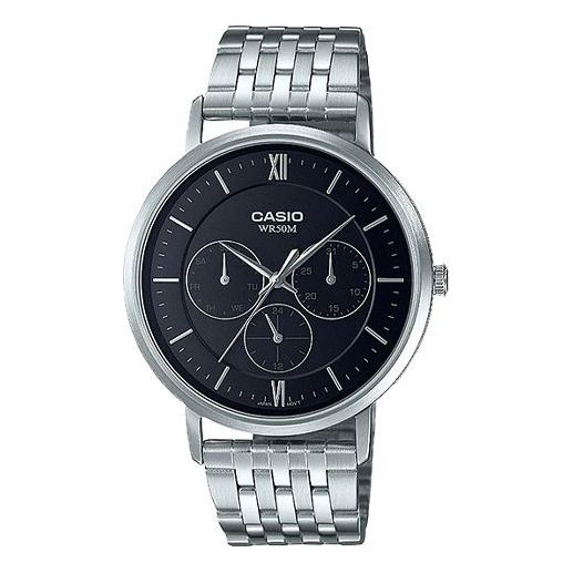 Casio Dress Classic Minimalistic Analog Watch 'Silver Black' MTP-B300D-1AV