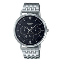 Casio Dress Classic Minimalistic Analog Watch 'Silver Black' MTP-B300D-1AV