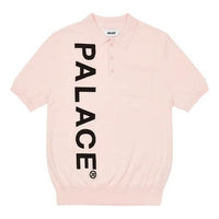 Palace Intarsia Font Polo 'Pink' P23KW011