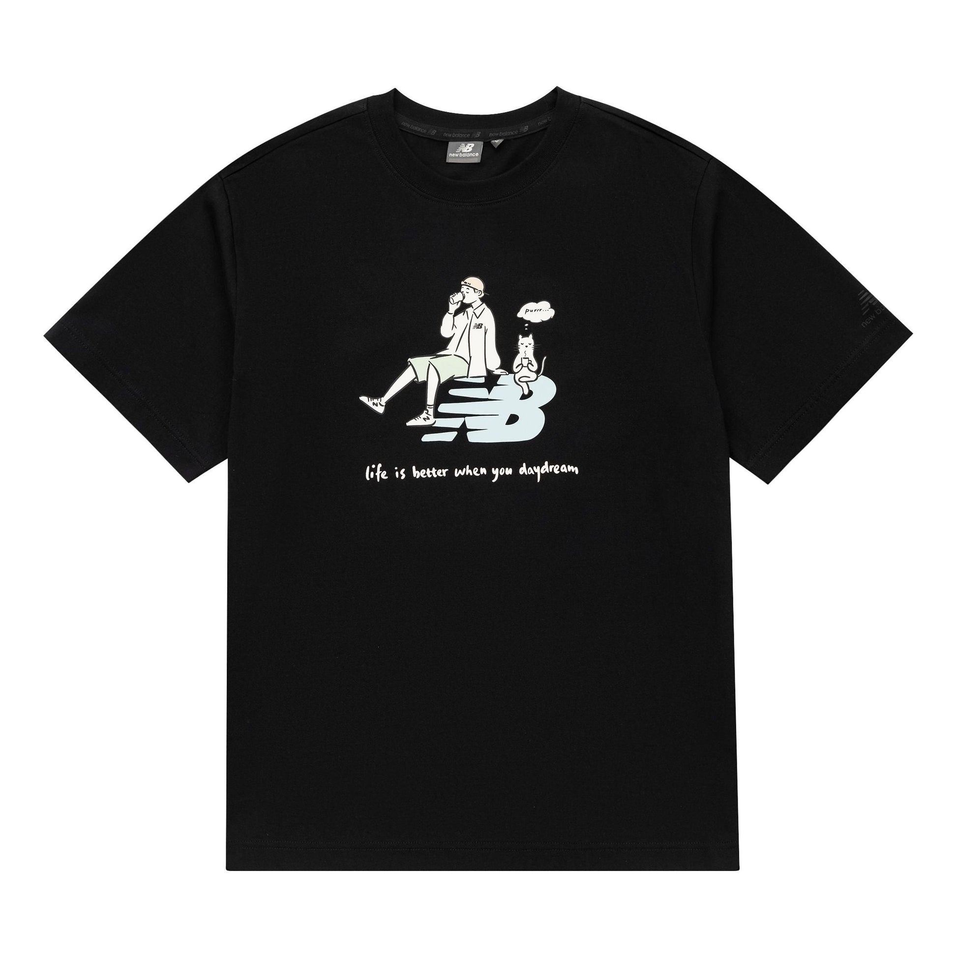 New Balance x PK Graphic Tee Asia Sizing 'Black White' 5ED26011-BK