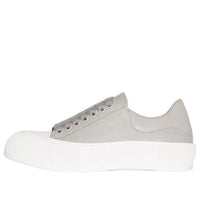 (WMNS) Alexander McQueen Deck Plimsoll Lace-Up Sneakers 'Grey White' 667245WIAB61806