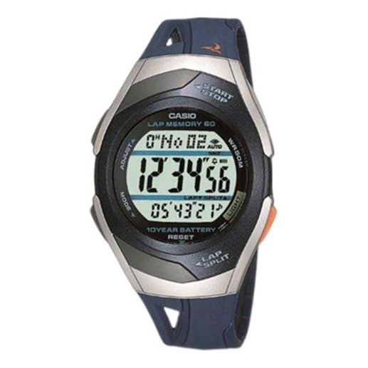 Men's CASIO Sports Gym Watch Strap Blue Black Gym Mens BlueBlack Digital STR-300-2AVDF