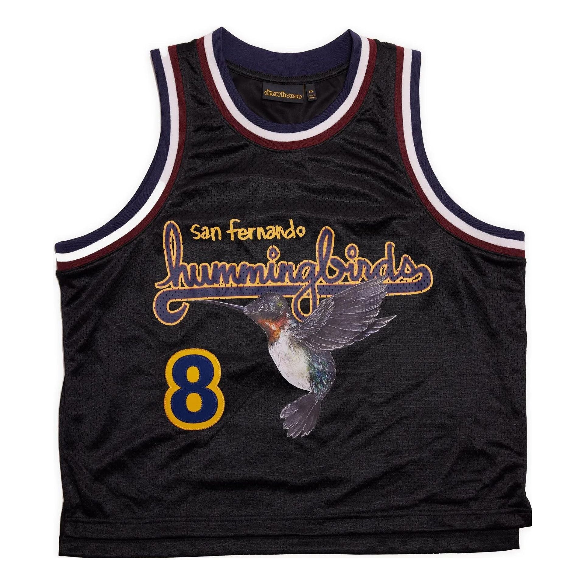 Drew House Hummingbirds Cropped Basketball Jersey 'Black' DR-SS22-952
