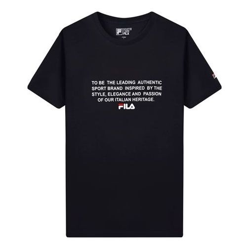 FILA Short Sleeve 2019 Athleisure Casual Sports Round Neck Minimalistic Blue F11M928112FNV