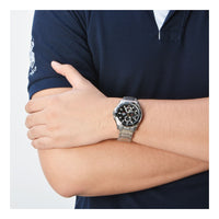 CASIO Quartz EDIFICE Stainless Steel Strap Mens Black Analog EF-334D-1AV2021