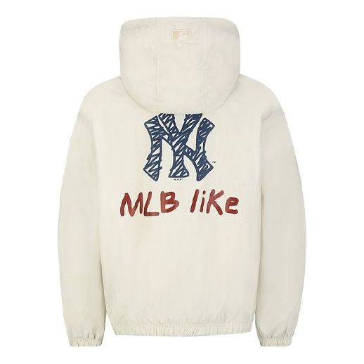 MLB Unisex LIKE Series Windblocker Jacket White 31JP09031-50I