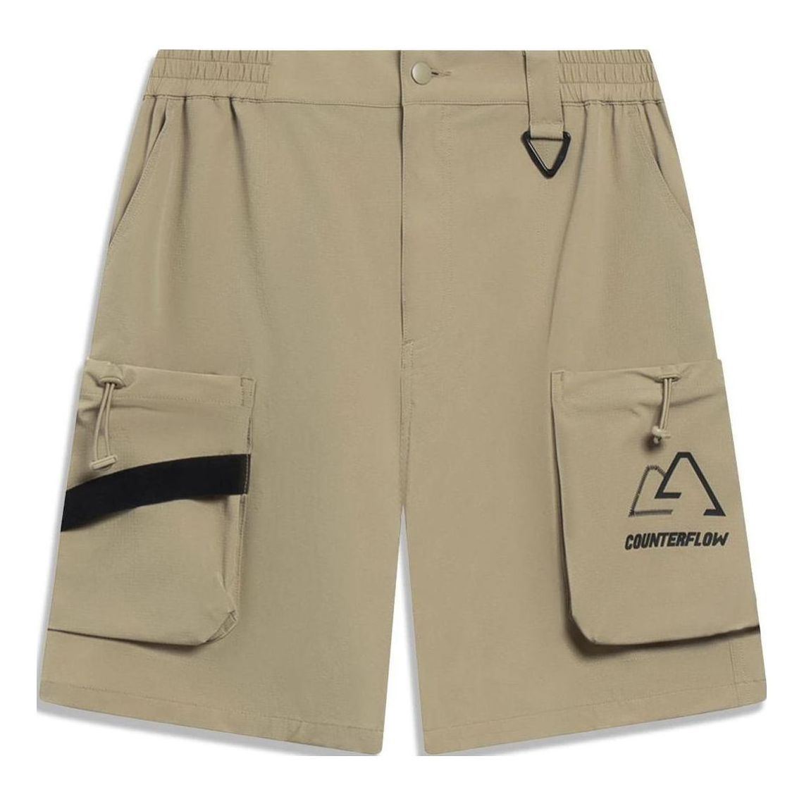 Li-Ning Counterflow Logo Straight Cargo Shorts 'Khaki' AKST587-4