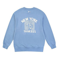MLB Loose Athleisure Casual Sports Round Neck Long Sleeves Unisex Blue 31MTC4011-50U
