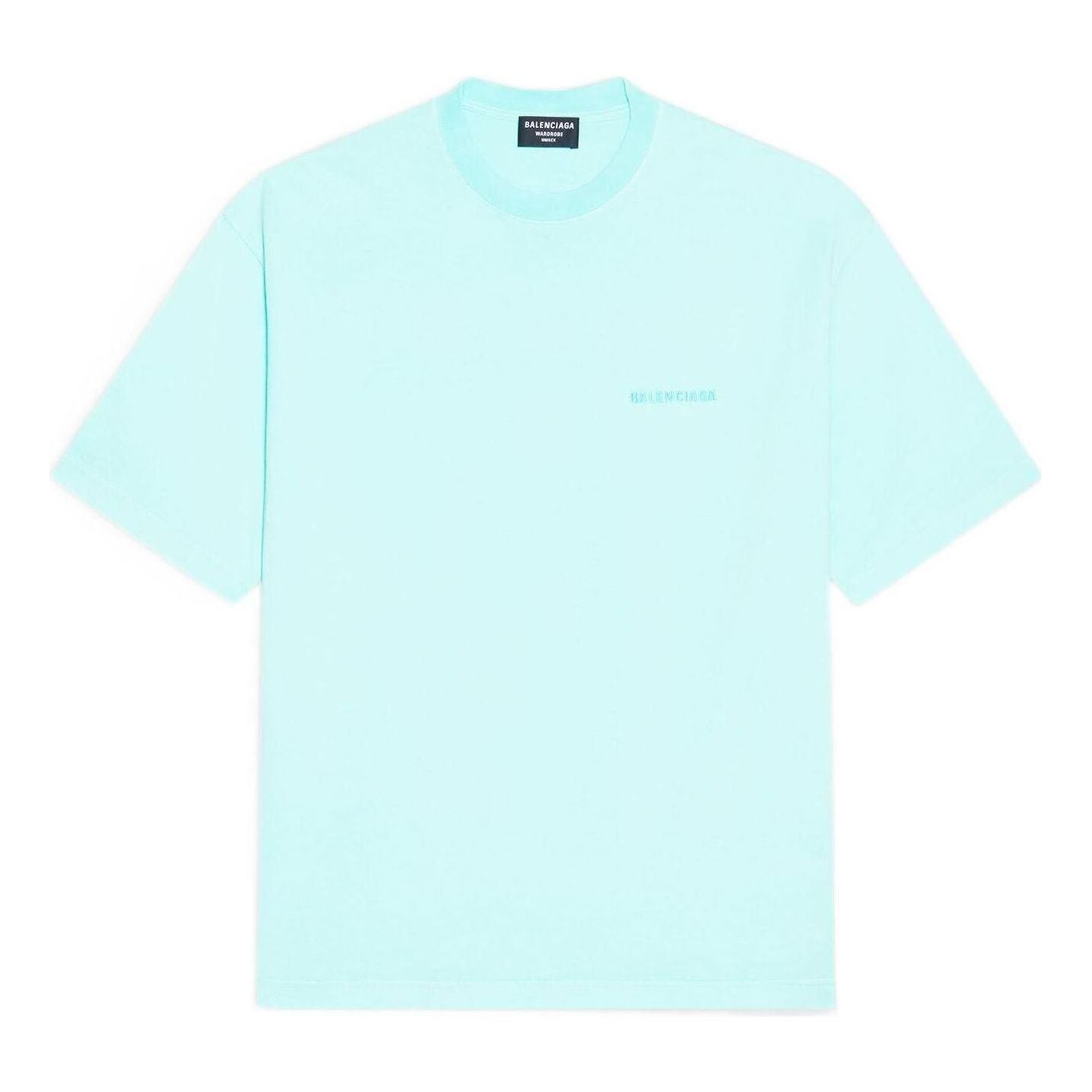 Balenciaga Logo T-Shirt Medium Fit 'Mint Tint' 612966TLVB93062