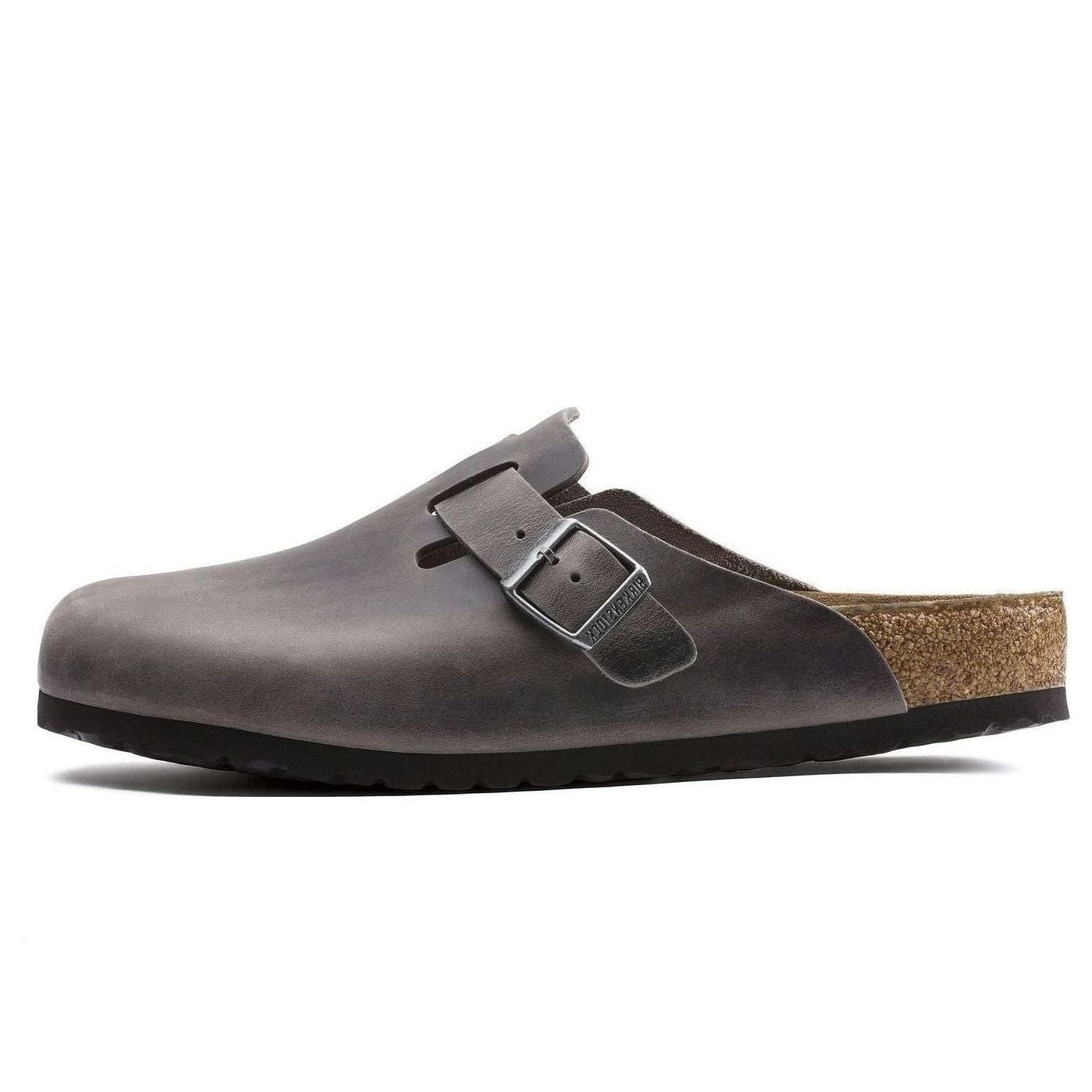 Birkenstock Boston Soft Footbed Oiled Leather Sandals 'Iron' 1013255