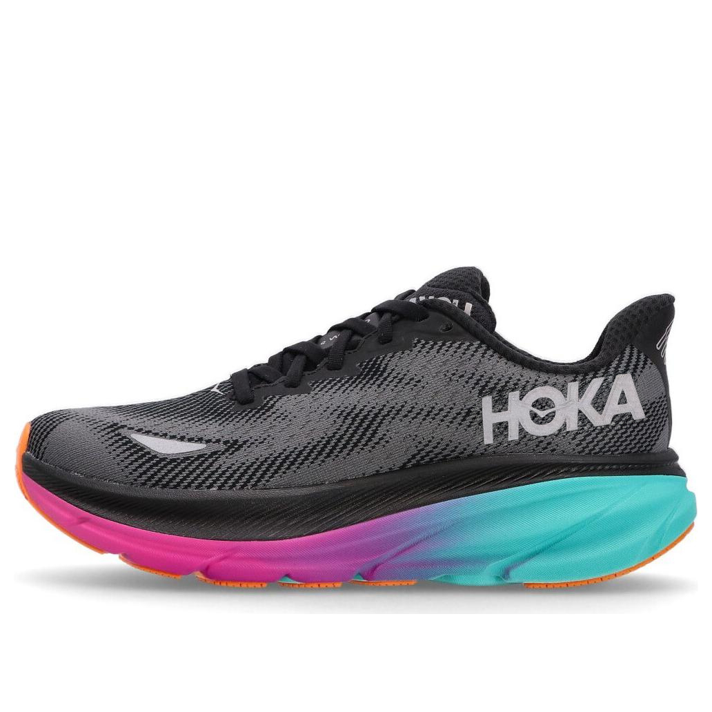 (WMNS) HOKA ONE ONE Clifton 9 Gore-Tex 'Black Electric Aqua' 1141490-BCQ