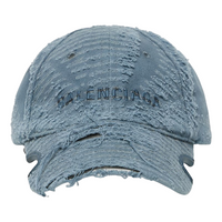 (WMNS) Balenciaga Laser Destroyed Logo Ball Cap 'Fade Blue' 719281410B24090