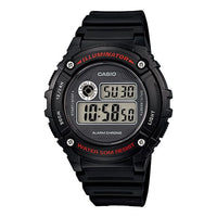 Men's CASIO Casual Sports Mens Black Digital W-216H-1AVDF