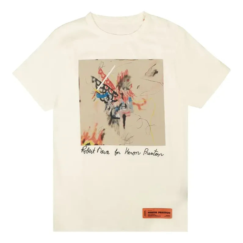 HERON PRESTON SS21 Robert Nava T-Shirt 'White' HMAA011S209140030188
